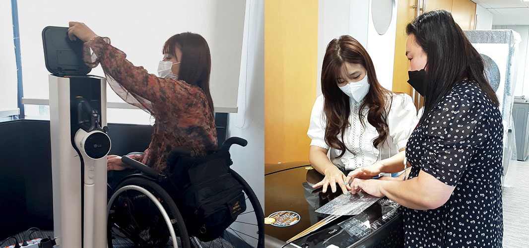 LG electronics disabled advisory group is testing product accessibility