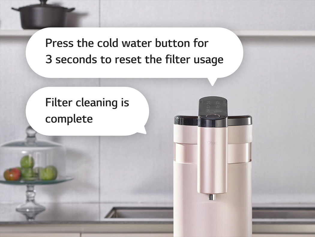 front view of LG PuriCare Object Collection water purifier