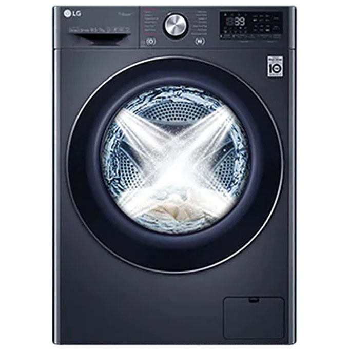 front view of transparent door of LG Tromm turbowash 360 washing machine